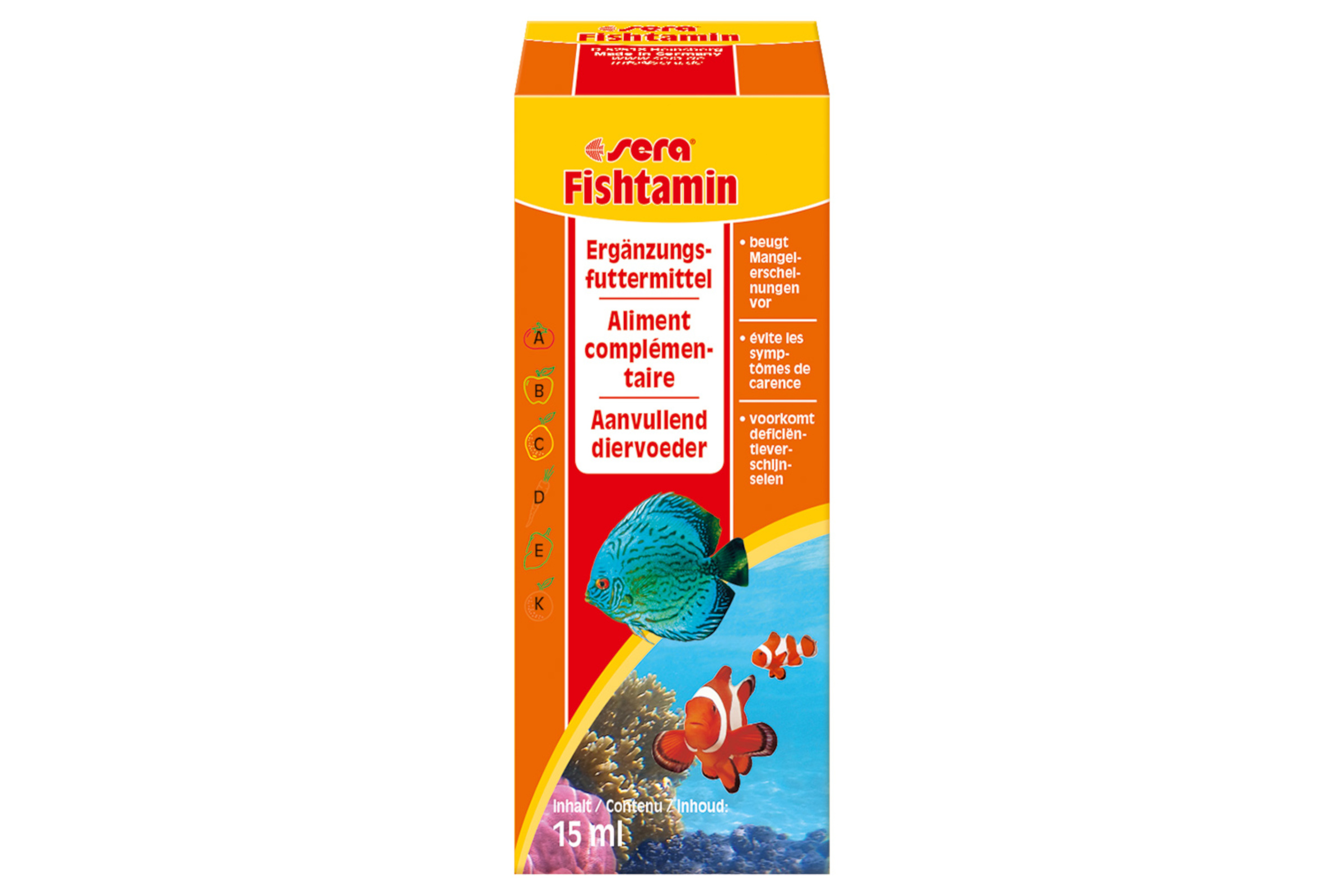 Sera Fishtamin, Ergänzungs-Vitaminpräparat, 15 ml
